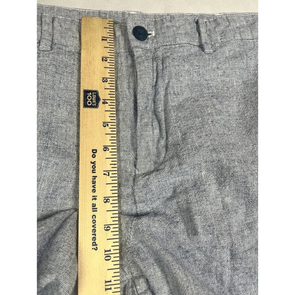 Calvin Klein Blue Lightweight 38 Beach Chino Light Blue Linen Cotton mix Shorts
